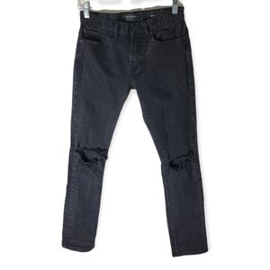 Pacsun men's skinny distress black jeans size 28x30